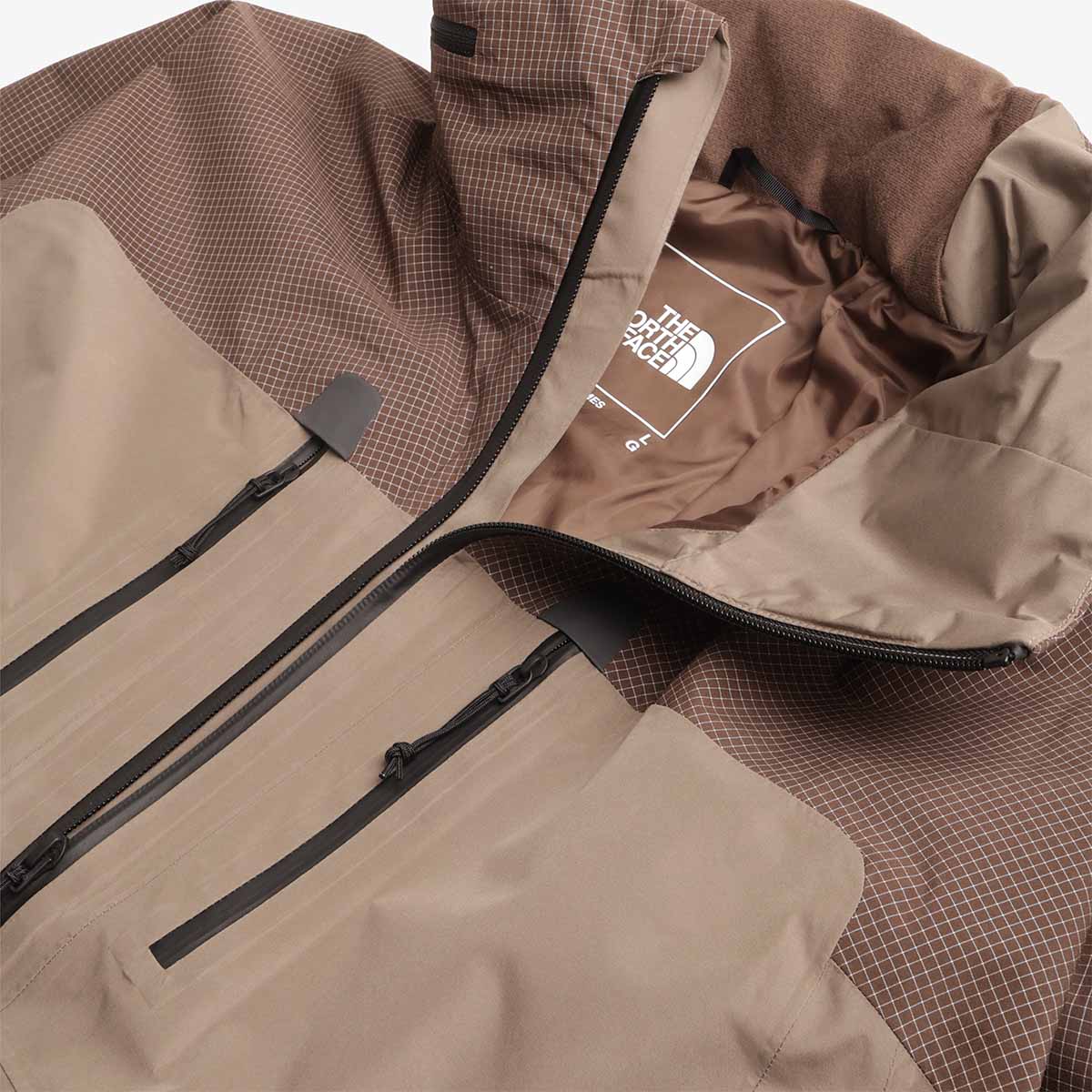 The North Face HKE Devils Thumb GTX Jacket, Mocha Brown Smokey Brown, Detail Shot 4