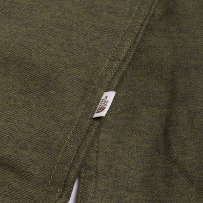 The North Face Lightweight Flannel Shirt, Forest Olive Dark Heath, Detail Shot 3