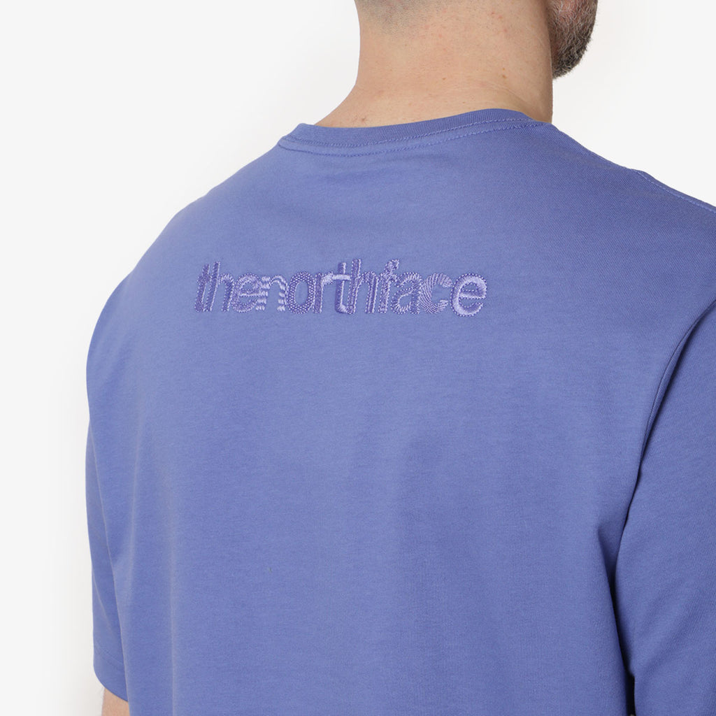 The North Face Logo RMST Relaxed T-Shirt, Indigo Plum, Detail Shot 5
