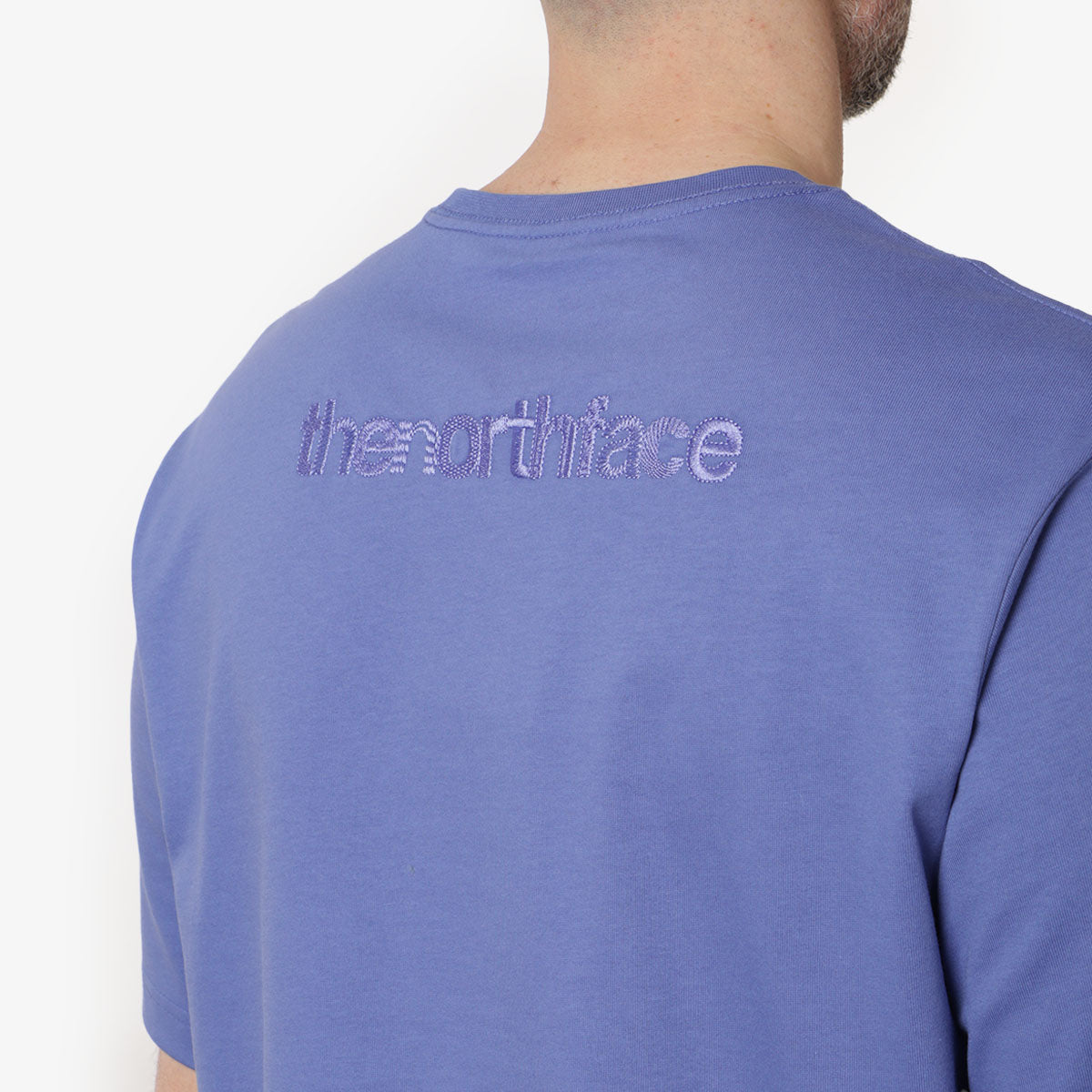 The North Face Logo RMST Relaxed T-Shirt, Indigo Plum, Detail Shot 5