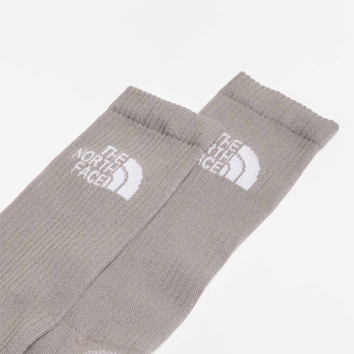 The North Face Multi Sport Cushion Crew Socks 3 Pack, Stone Slab Desert Stone, Detail Shot 3