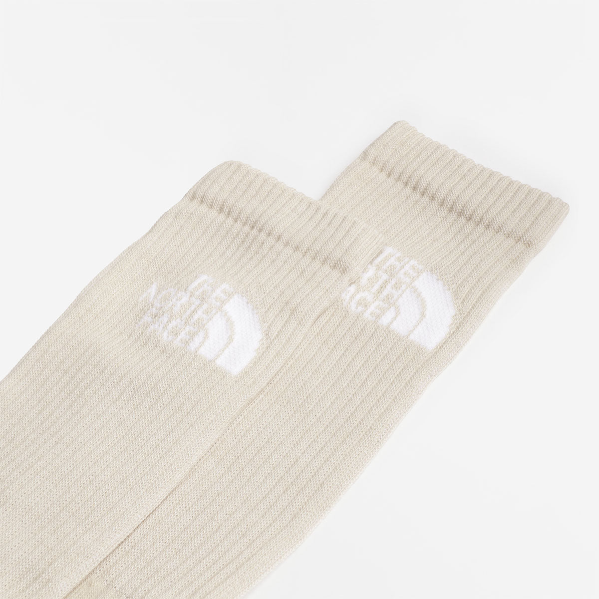 main The North Face Multi Sport Cushion Crew Socks 3 Pack, Stone Slab Desert Stone, Detail Shot 4