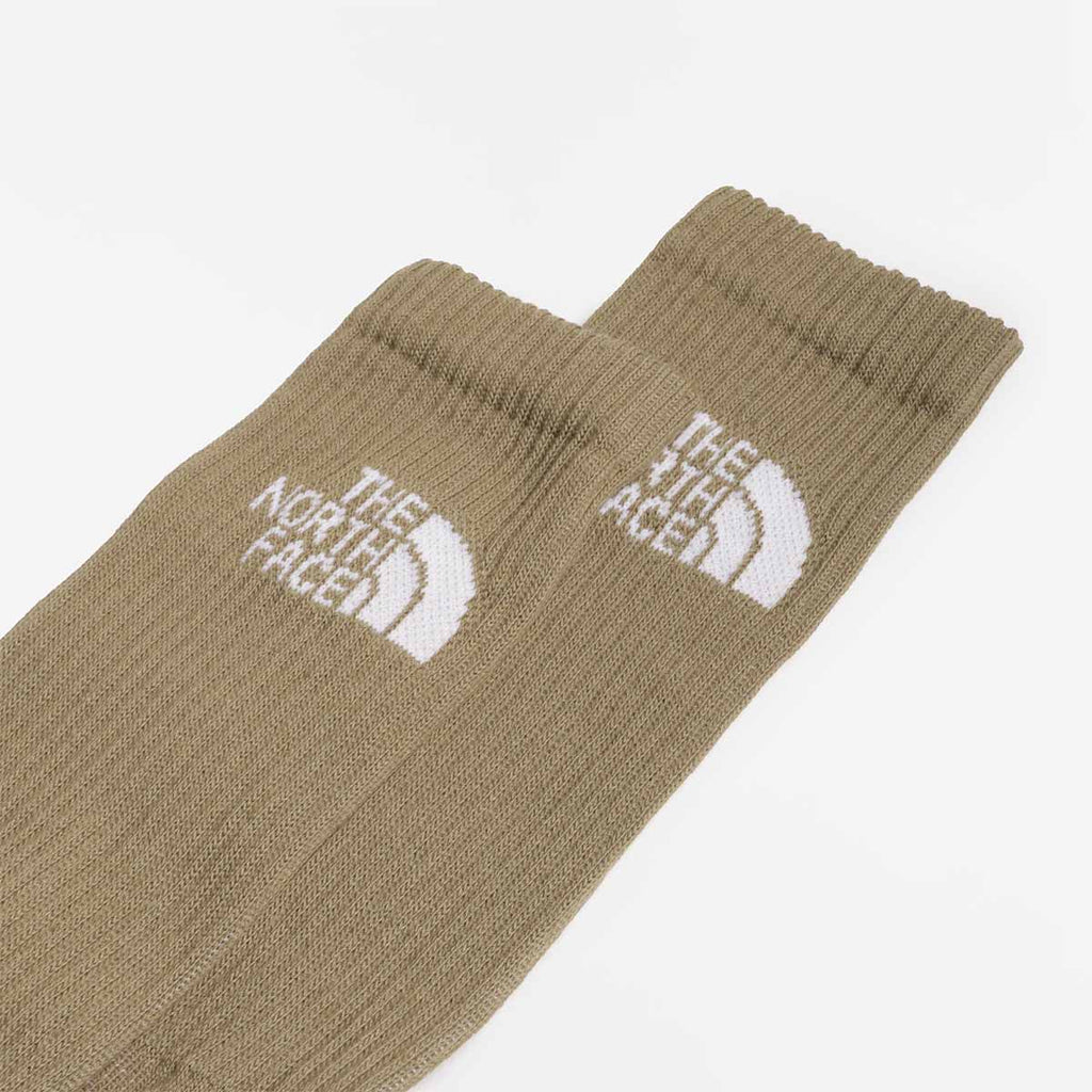 The North Face Multi Sport Cushion Crew Socks 3 Pack, Stone Slab Desert Stone, Detail Shot 5
