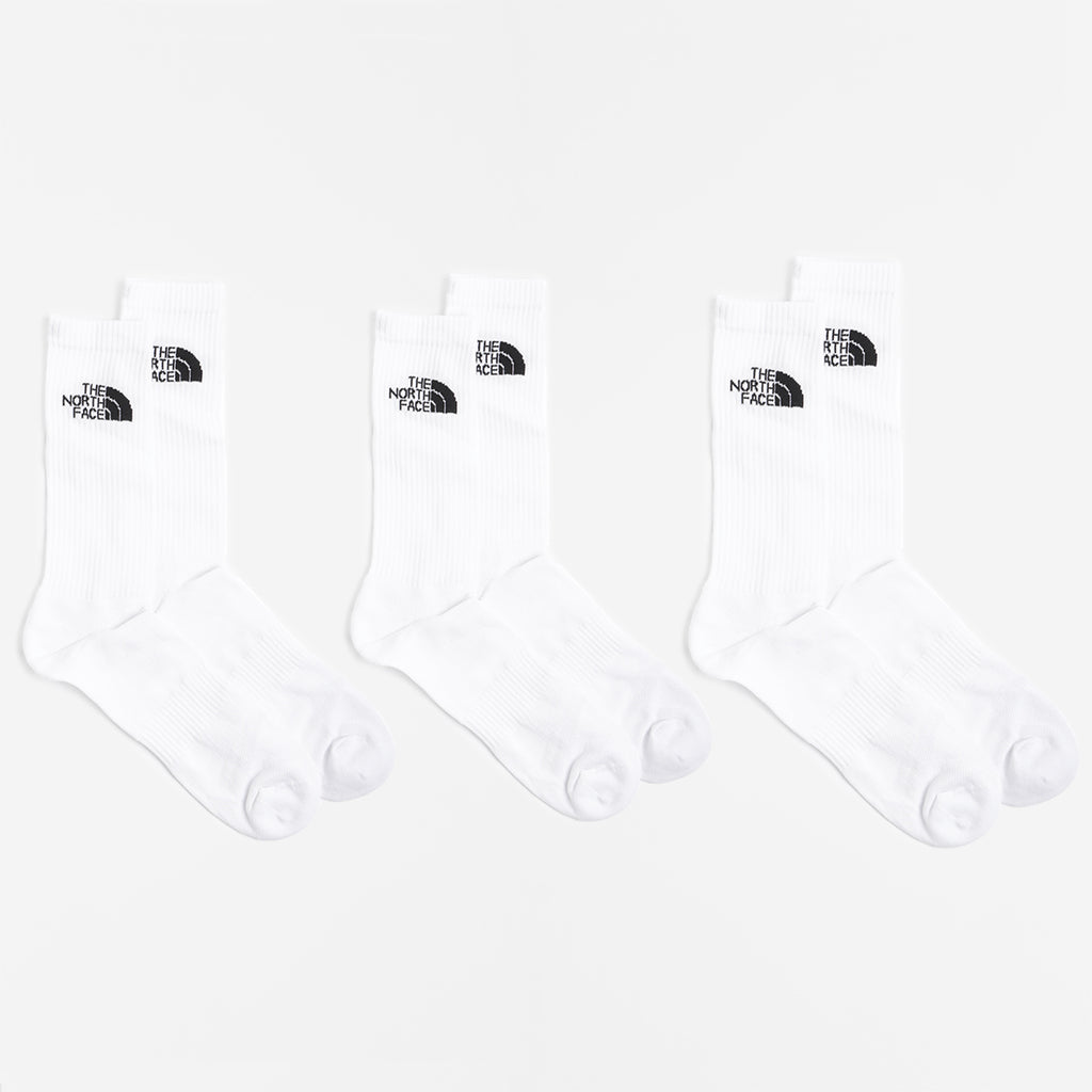 The North Face Multi Sport Cushion Crew Sock 3 Pack, TNF White, Detail Shot 1