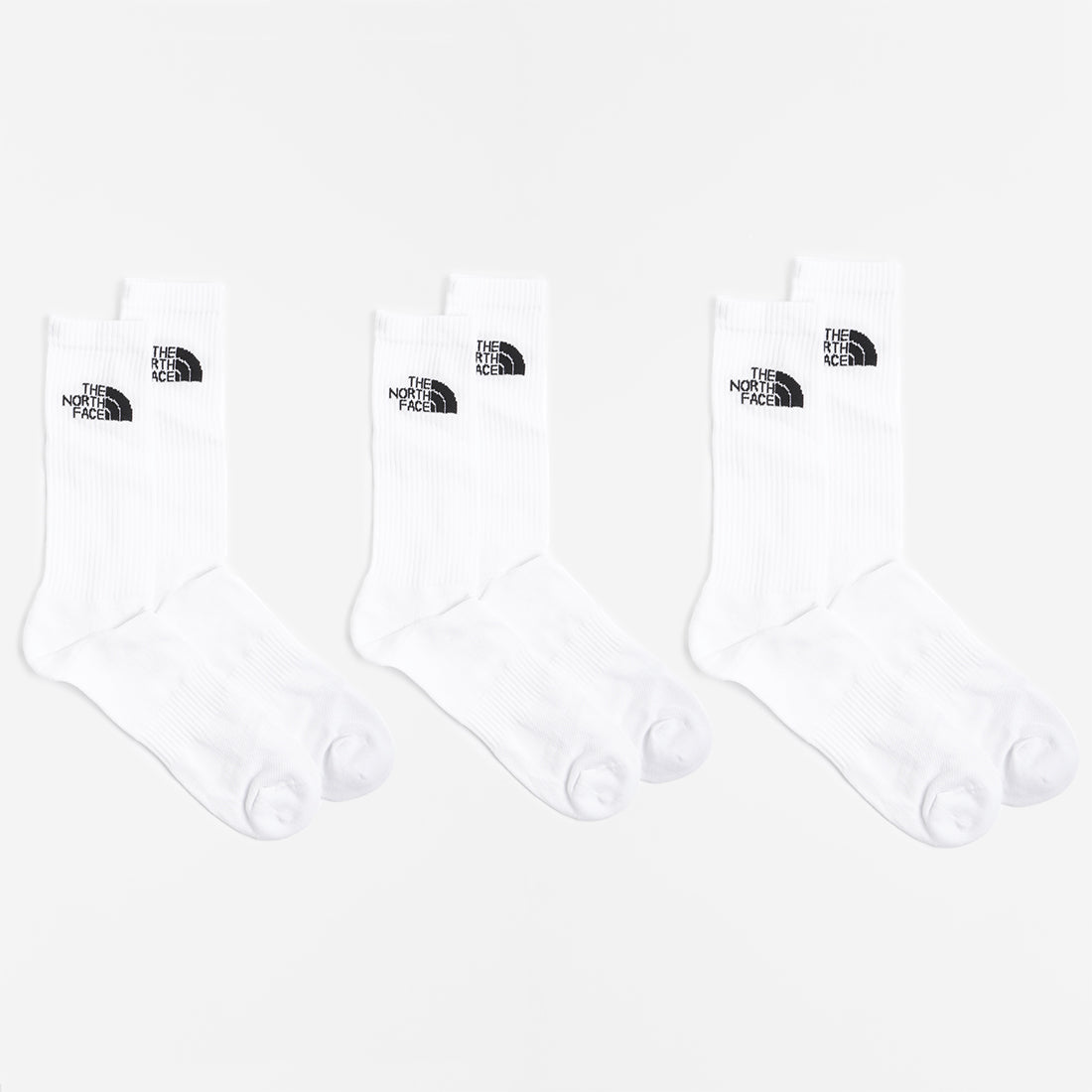 The North Face Multi Sport Cushion Crew Sock 3 Pack, TNF White, Detail Shot 1