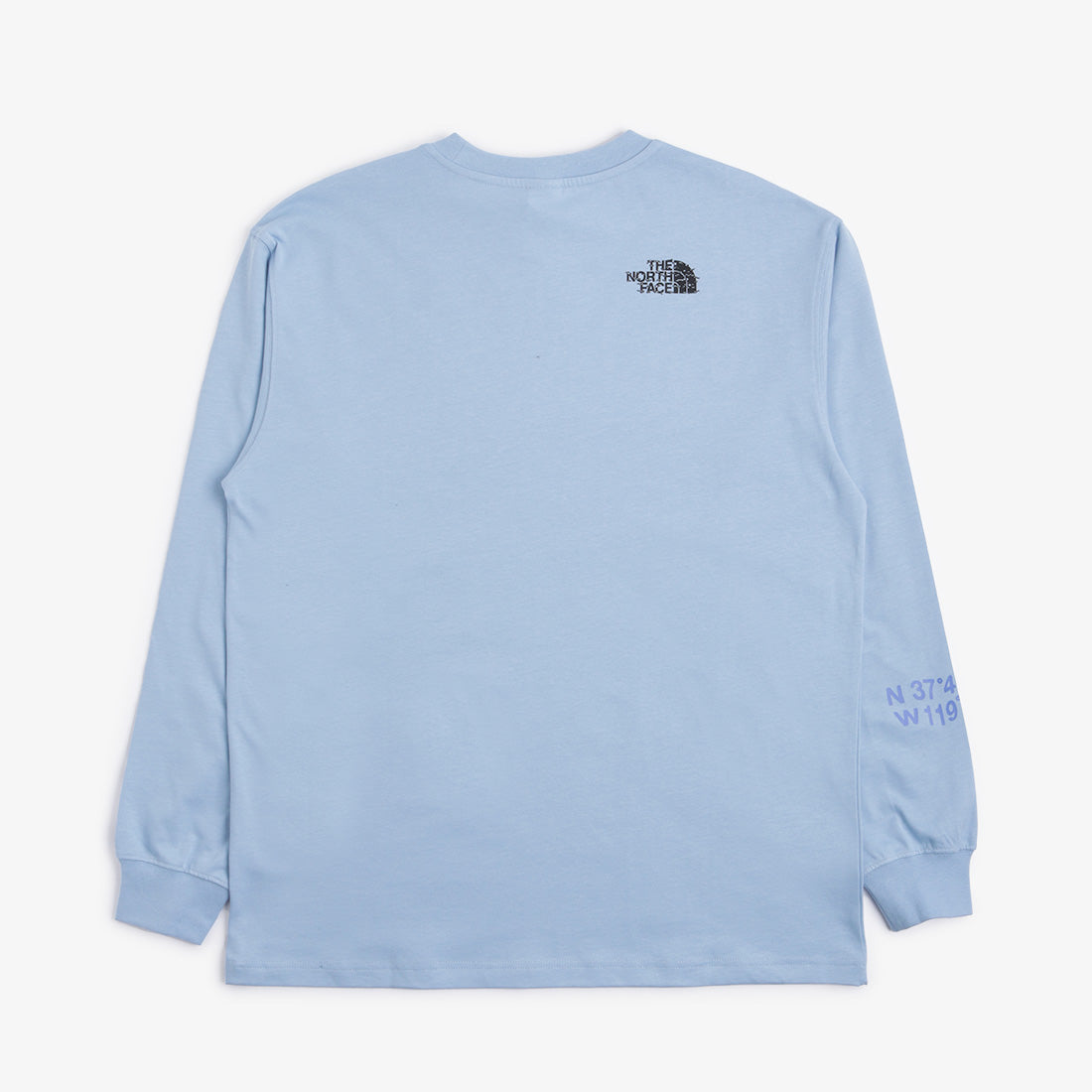 The North Face NSE Graphic Long Sleeve T-Shirt, Steel Blue, Detail Shot 5