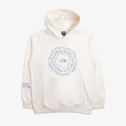 The North Face NSE Graphic Pullover Hoodie, White Dune, Detail Shot 1