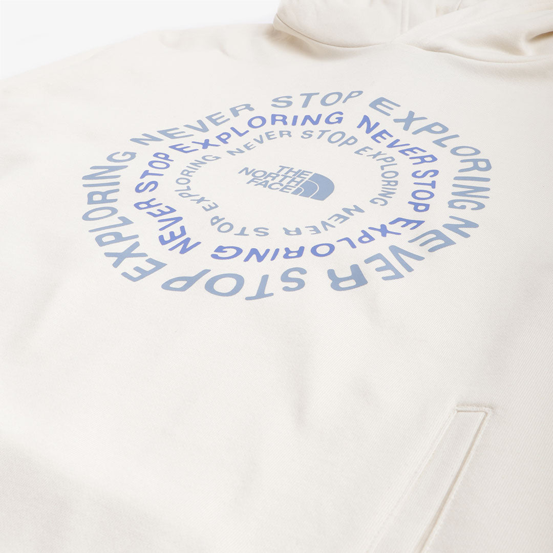 The North Face NSE Graphic Pullover Hoodie, White Dune, Detail Shot 2