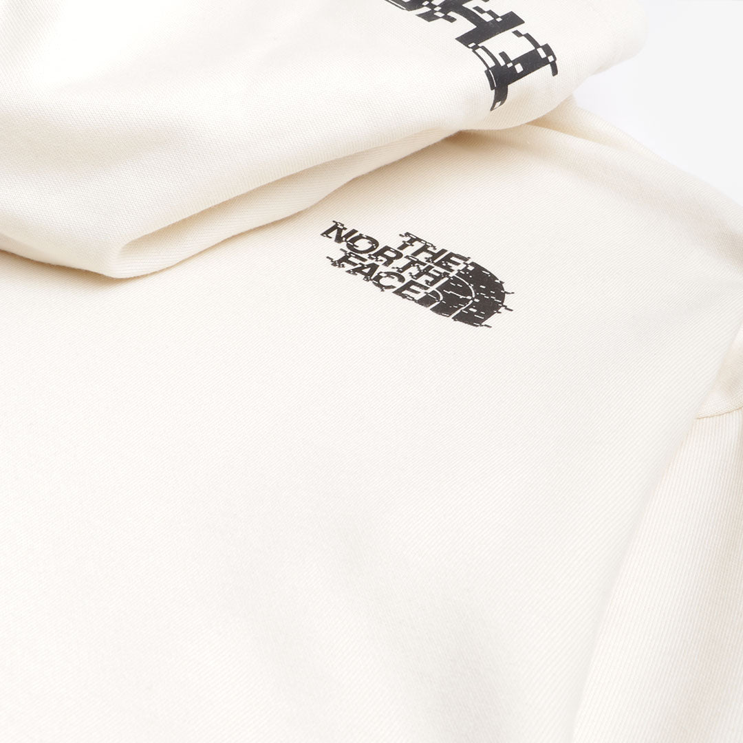 The North Face NSE Graphic Pullover Hoodie, White Dune, Detail Shot 5