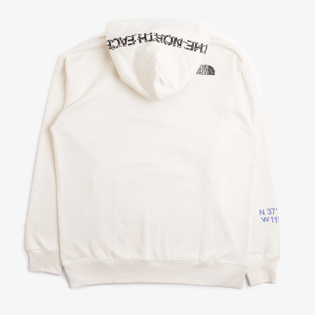 The North Face NSE Graphic Pullover Hoodie, White Dune, Detail Shot 7
