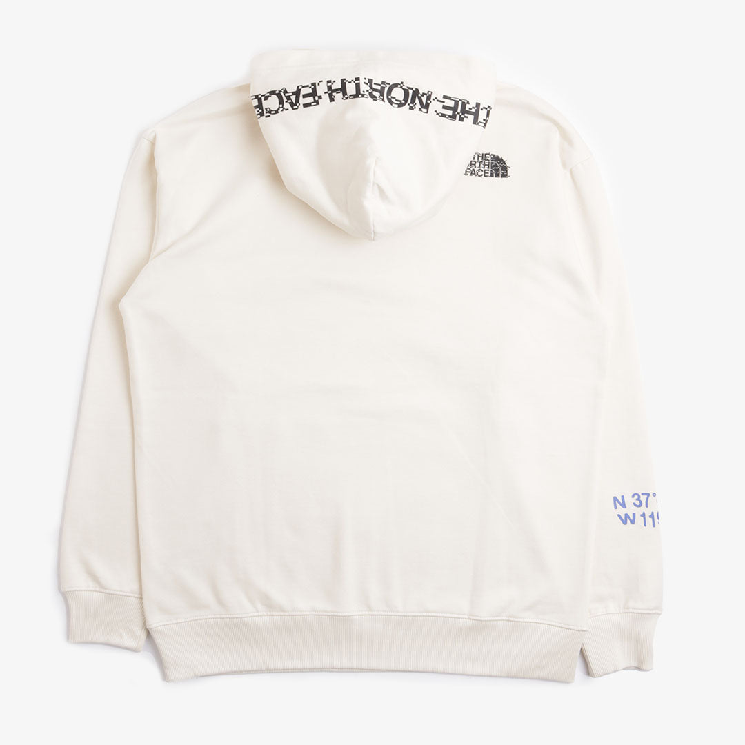 The North Face NSE Graphic Pullover Hoodie, White Dune, Detail Shot 7