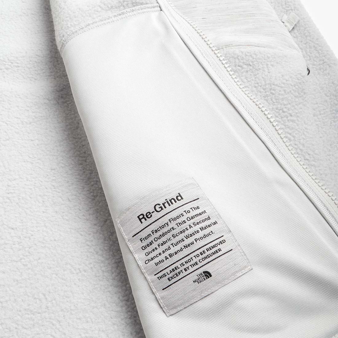 The North Face Regrind Denali Jacket, Raw Undyed, Detail Shot 4