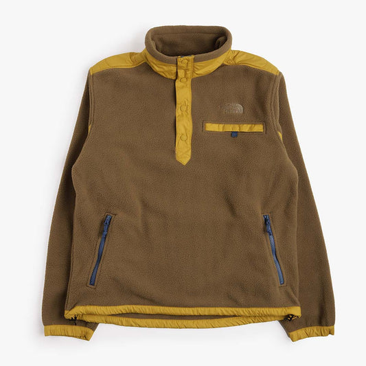 The North Face Royal Arch 1 4 Snap Fleece, Military Olive Mineral Gold Shady Blue, Detail Shot 1