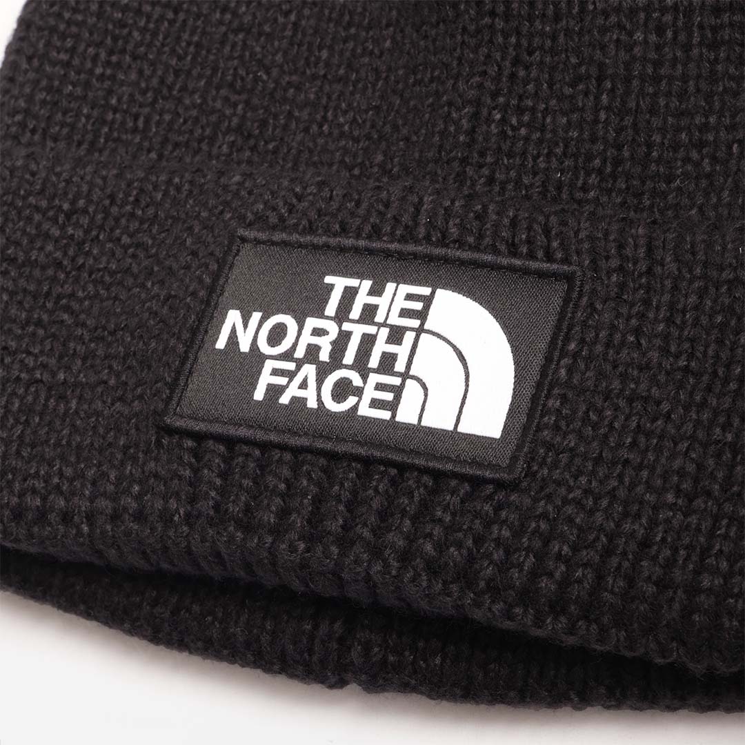The North Face TNF Logo Box Cuffed Beanie, TNF Black, Detail Shot 2