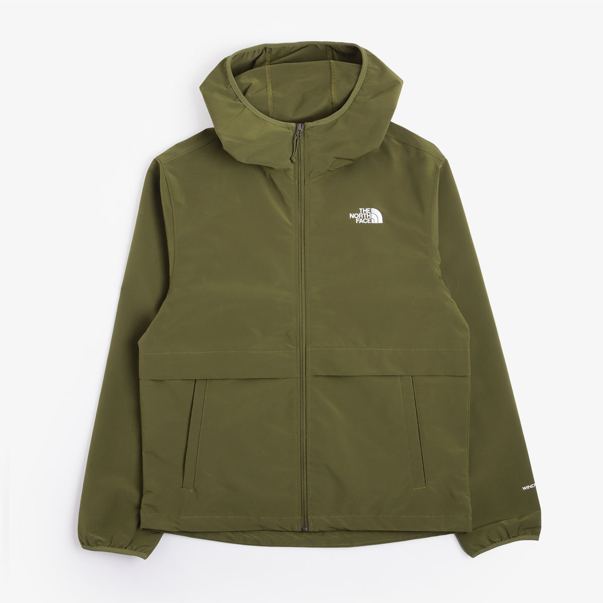 The North Face Easy Wind Hooded Full Zip Jacket, Forest Olive, Detail Shot 6
