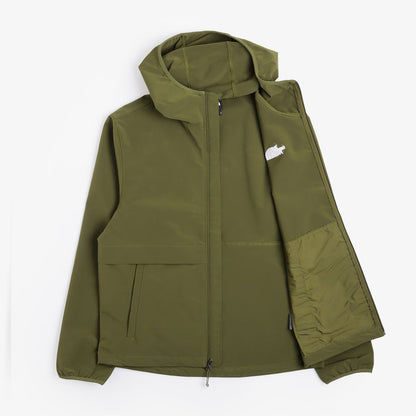 The North Face Easy Wind Hooded Full Zip Jacket, Forest Olive, Detail Shot 7