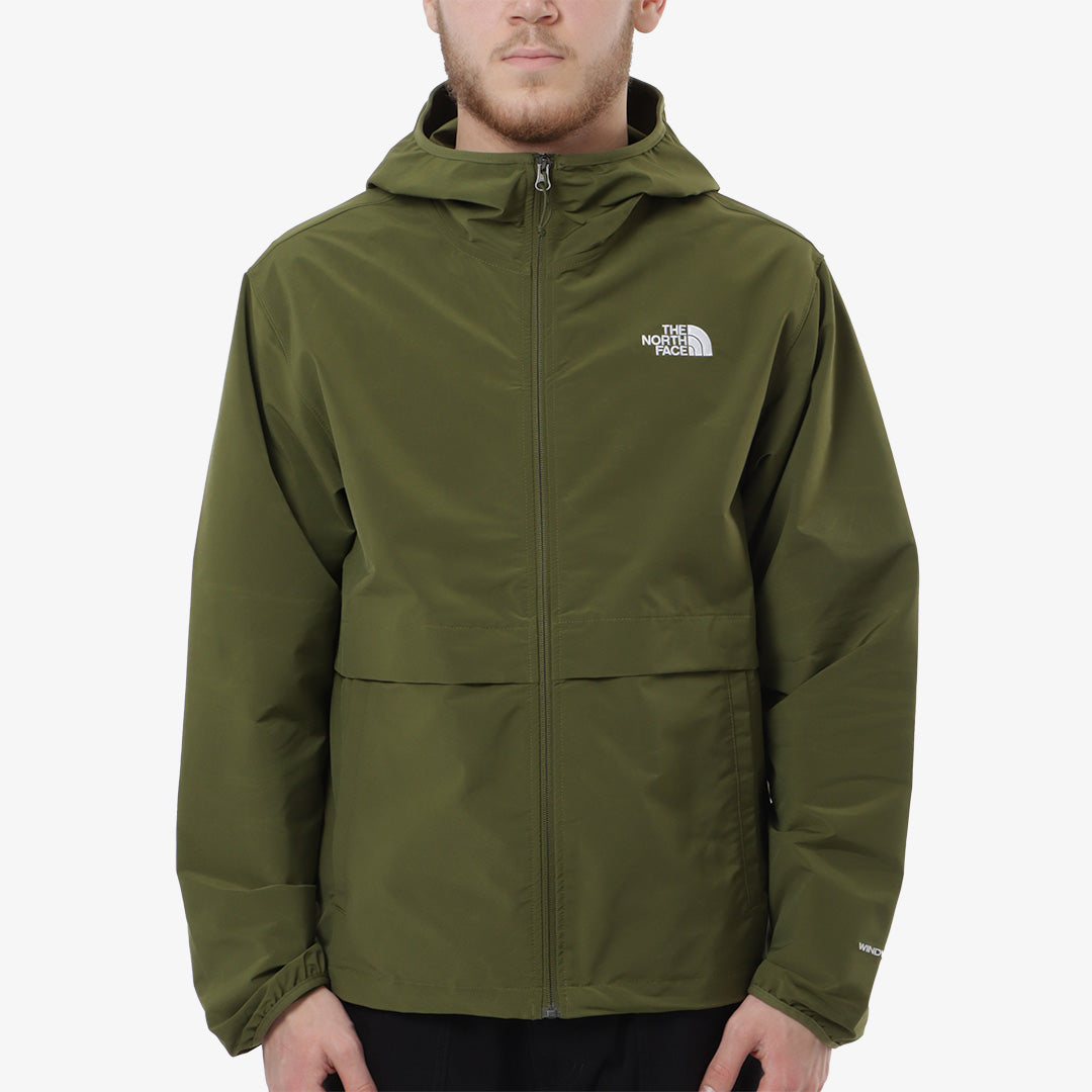The North Face Easy Wind Hooded Full Zip Jacket, Forest Olive, Detail Shot 1
