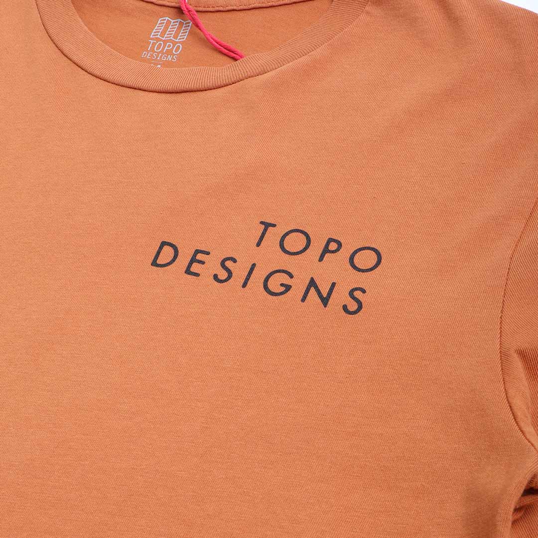Topo Designs Camp Logo T-Shirt, Clay, Detail Shot 2