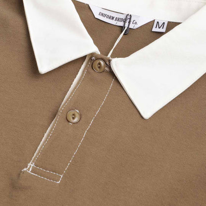Uniform Bridge Pocket Stitch Polo Shirt, Tan, Detail Shot 2
