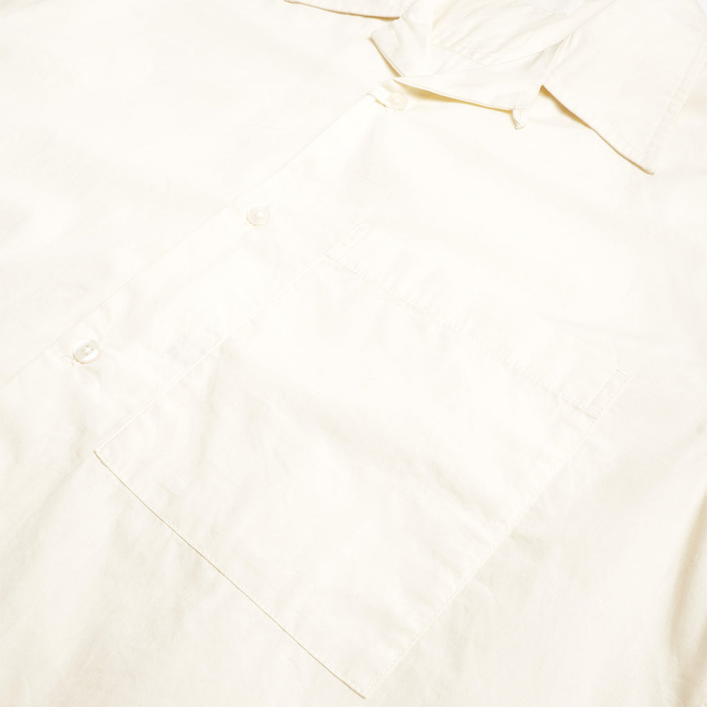 Univeral Works Camp Shirt, Ecru Broadcloth, Detail Shot 4