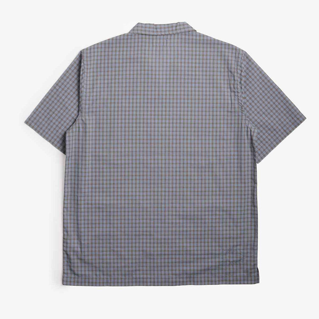 Universal Works Summer Overshirt, Pale Blue Check Plaid, Detail Shot 4
