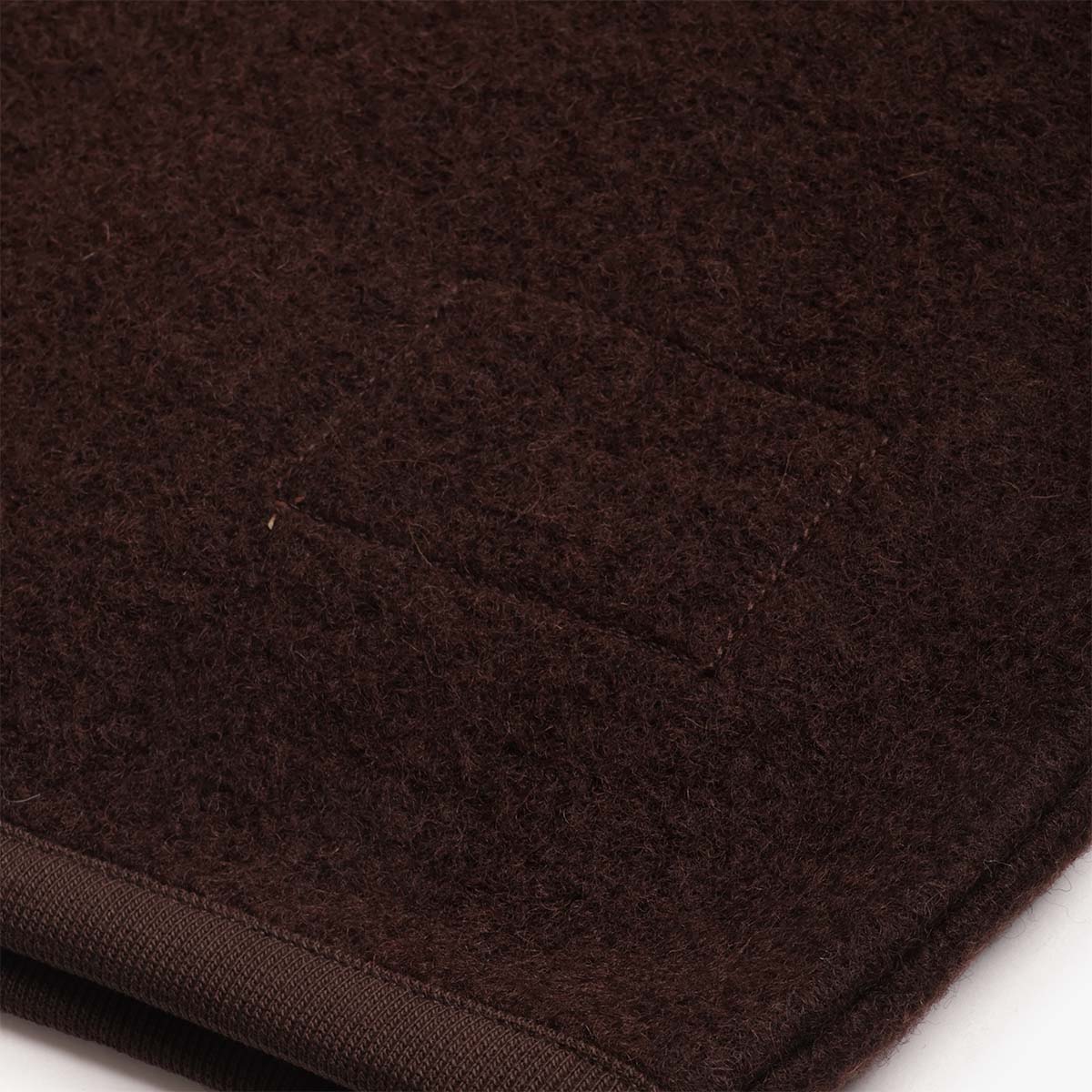 Universal Works Zip Waistcoat, Wool Fleece Brown, Detail Shot 5
