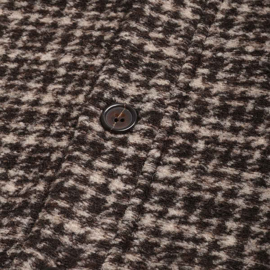 Universal Works Advance Cardigan, Brown Jacquard Knit, Detail Shot 4