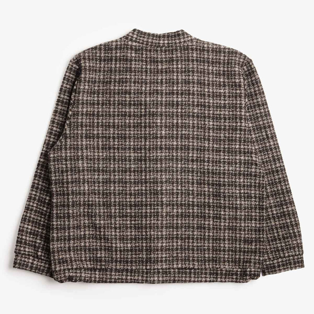 Universal Works Advance Cardigan, Brown Jacquard Knit, Detail Shot 5