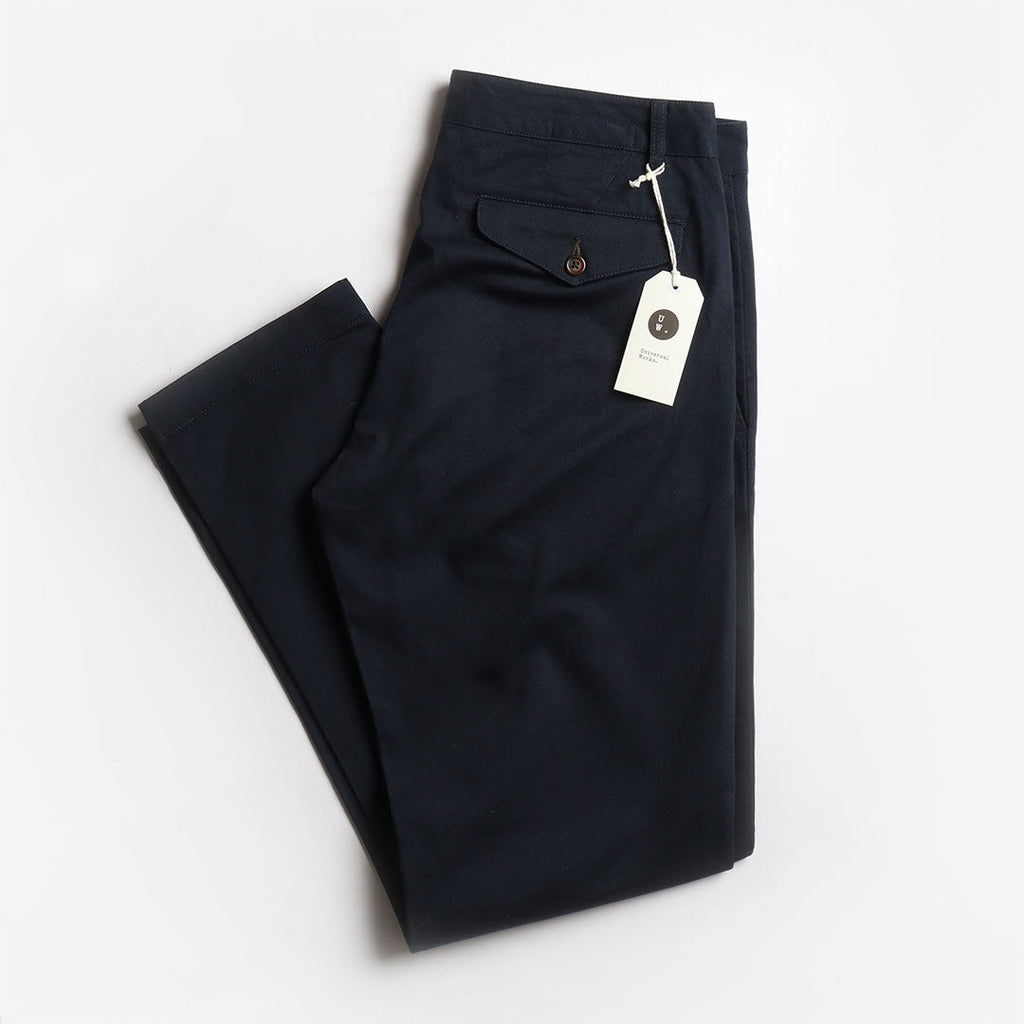 Universal Works Aston Pant, Navy, Detail Shot 1