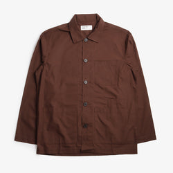 thumbnail Universal Works Bakers Overshirt, Peached Poplin Brown, Detail Shot 1