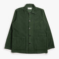 Universal Works Bakers Overshirt, Fine Cord Green, Detail Shot 1
