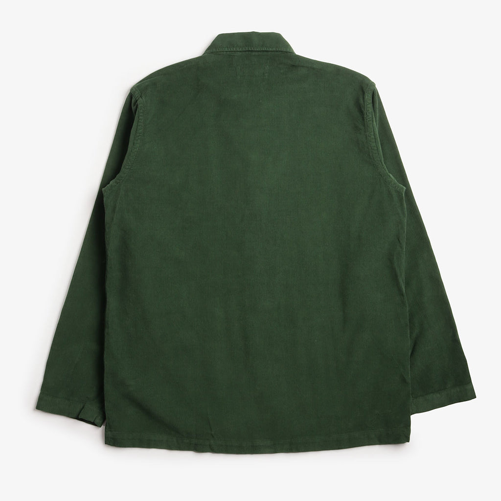 Universal Works Bakers Overshirt, Fine Cord Green, Detail Shot 4