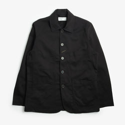 thumbnail Universal Works Bakers Jacket, Black Twill, Detail Shot 1