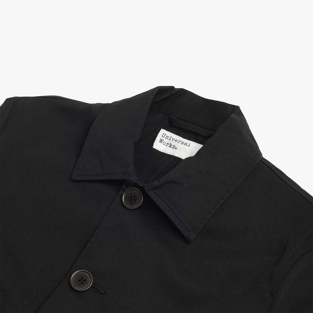 Universal Works Bakers Jacket, Black Twill, Detail Shot 2