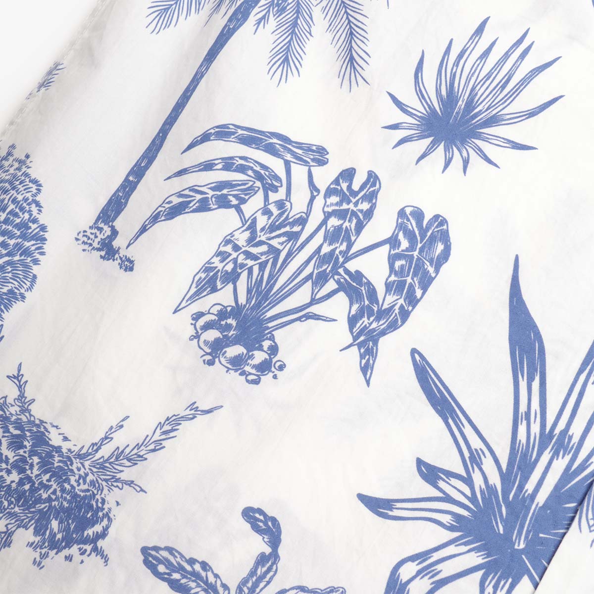 Universal Works Camp Shirt, White Jungle Toile Poplin, Detail Shot 4