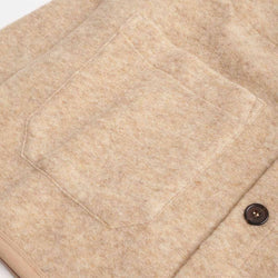 thumbnail Universal Works Cardigan, Wool Fleece Fawn, Detail Shot 2