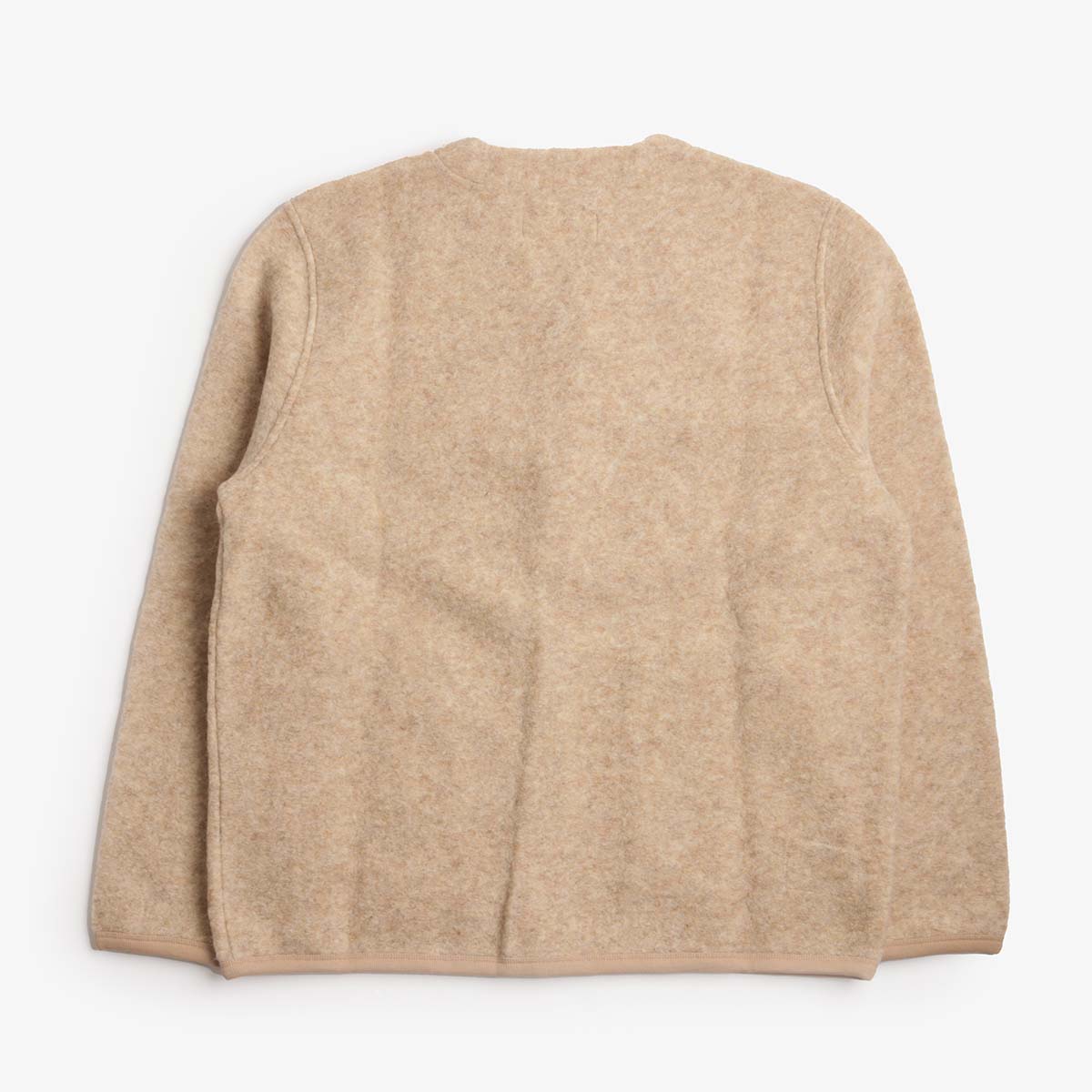 Universal Works Cardigan, Wool Fleece Fawn, Detail Shot 4