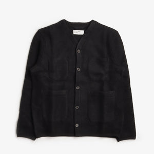 Universal Works Wool Fleece Cardigan - Black