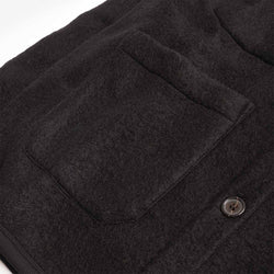 thumbnail Universal Works Cardigan, Wool Fleece Black, Detail Shot 3