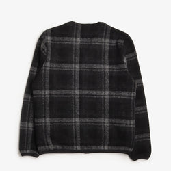 thumbnail Universal Works Cardigan, MOH Check Fleece Grey, Detail Shot 2