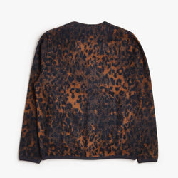 thumbnail Universal Works Cardigan, Night Leopard Dark Navy Brown, Detail Shot 2