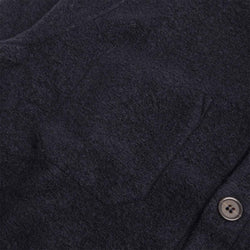 thumbnail Universal Works Cardigan, Wool Fleece Navy, Detail Shot 3