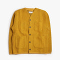 Universal Works Cardigan, Wool Fleece Yellow, Detail Shot 1