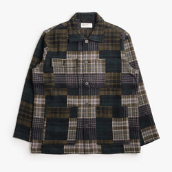 thumbnail Universal Works Dockside Jacket, Japanese Patchwork Green, Detail Shot 1