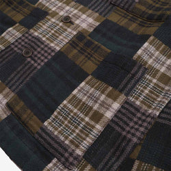 thumbnail Universal Works Dockside Jacket, Japanese Patchwork Green, Detail Shot 3