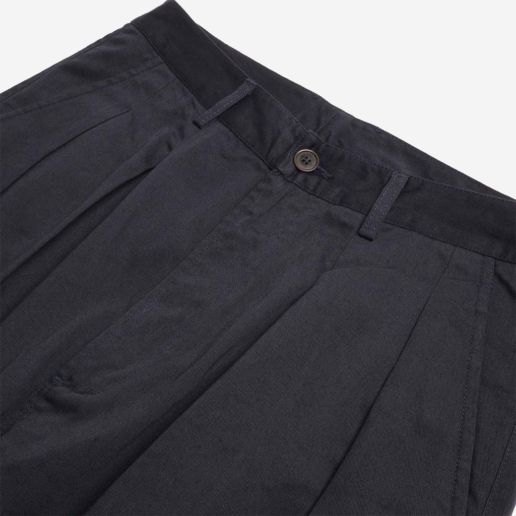 Universal Works Double Pleat Pant, Navy Twill, Detail Shot 2