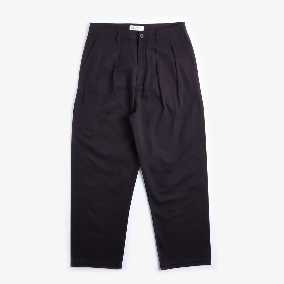 Universal Works Double Pleat Pant, Black, Detail Shot 2