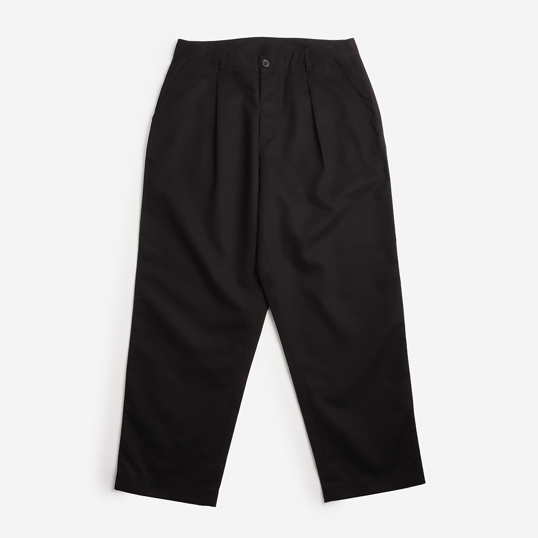 Universal Works Duke Pant, Brushed Polytech Black, Detail Shot 1