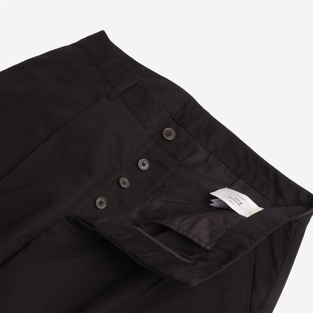 Universal Works Duke Pant, Brushed Polytech Black, Detail Shot 3