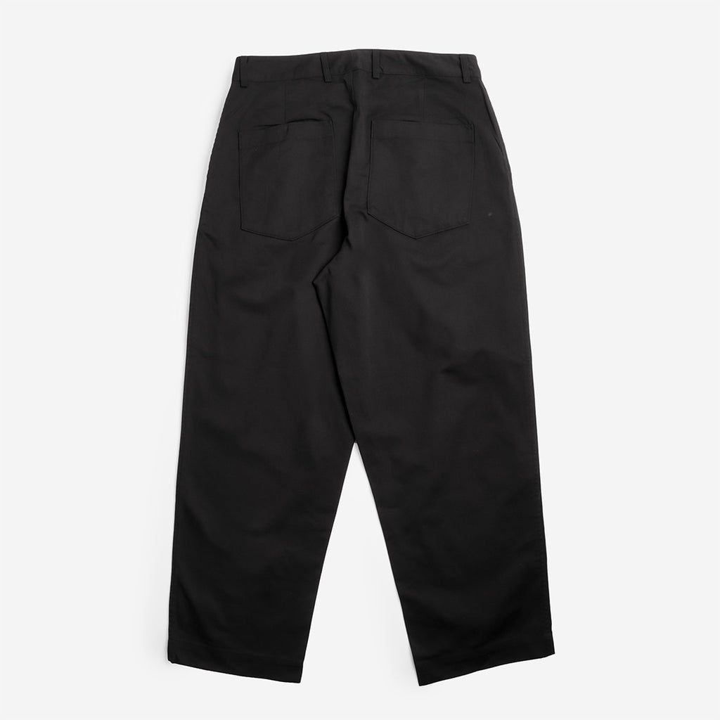Universal Works Duke Pant in Black, back view
